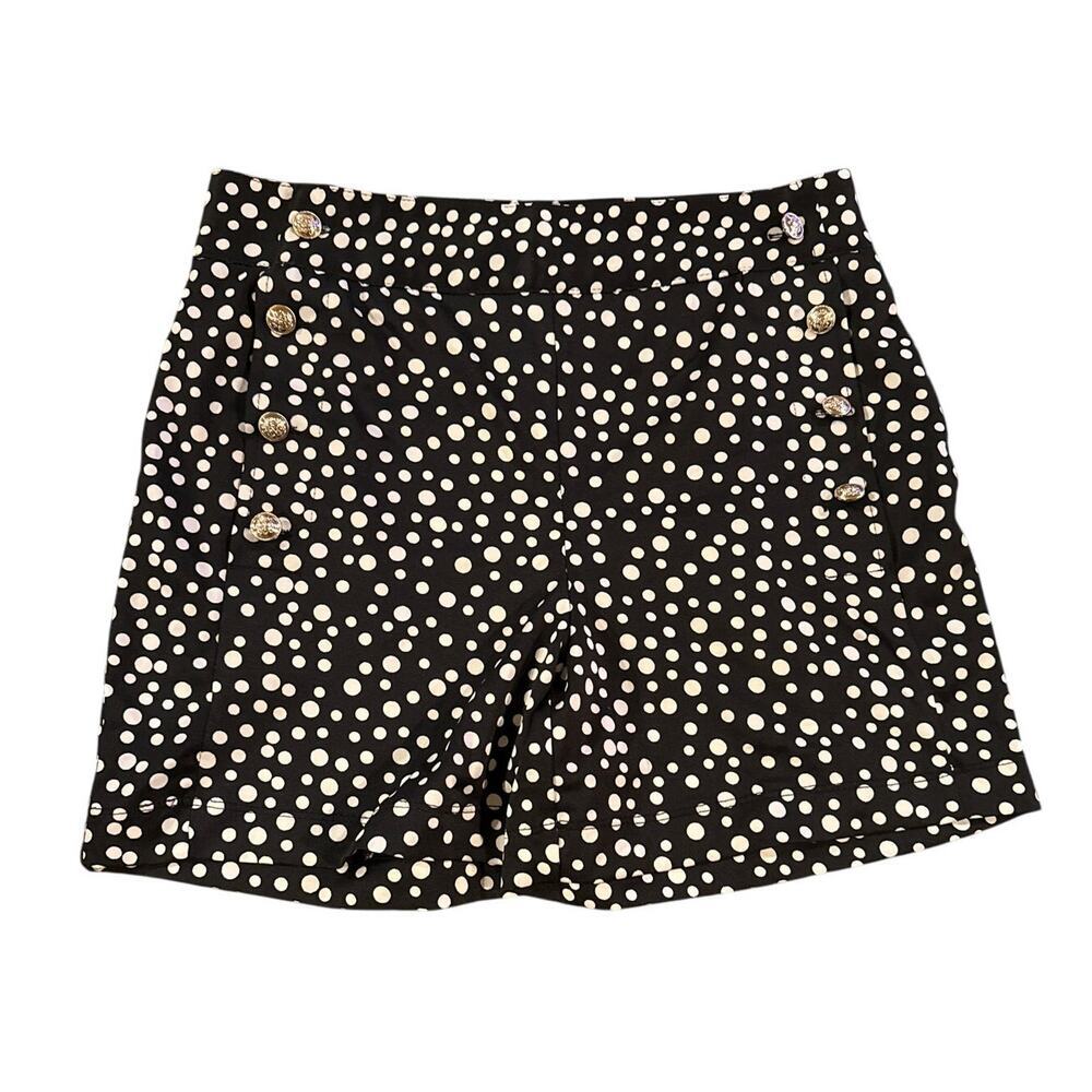 NY Collection Sailor Shorts Black White Small